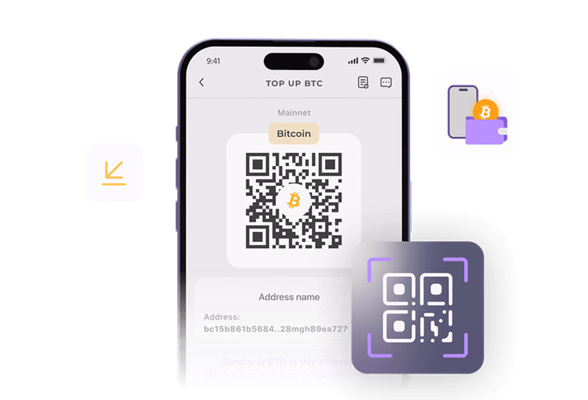 how to find a Bitcoin wallet address in Trustee Plus