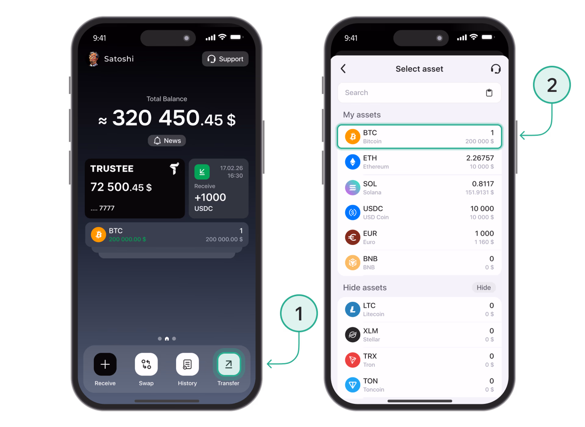 Transfer Crypto