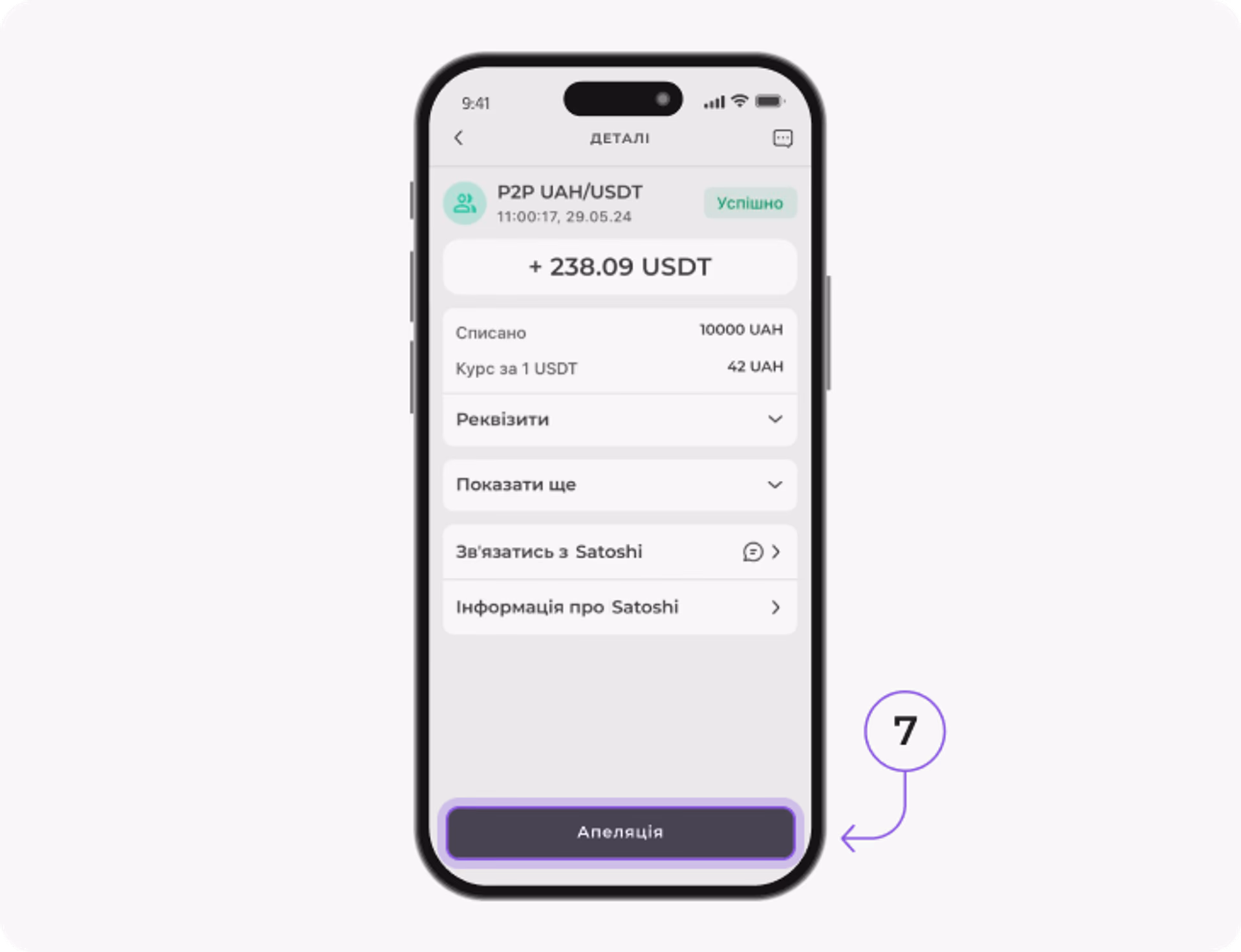 получение USDT после покупки через P2P