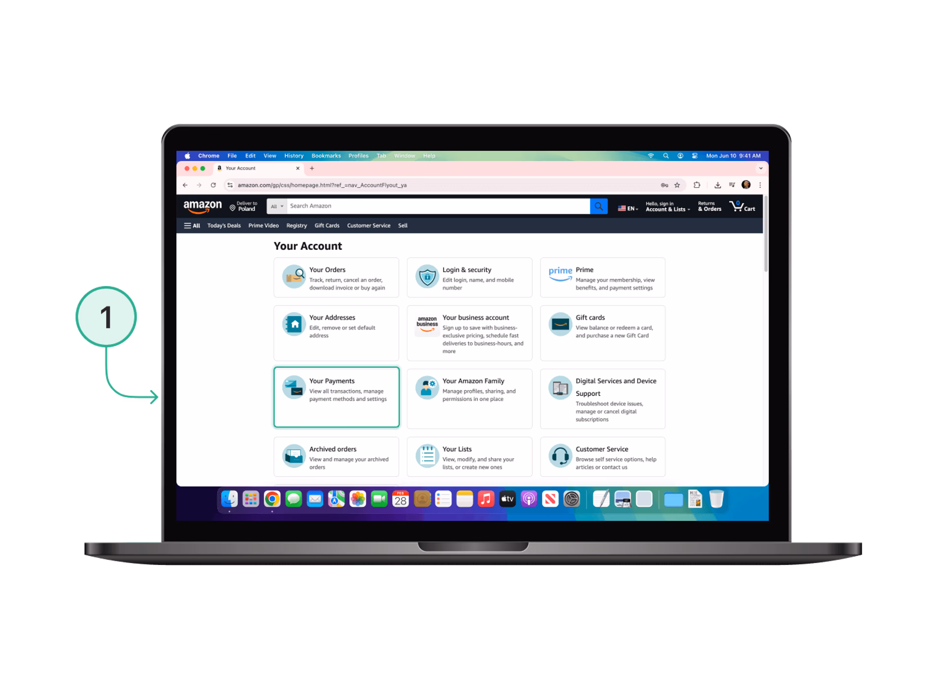 Amazon Payment Options: add card to pay on Amazon with crypto — step