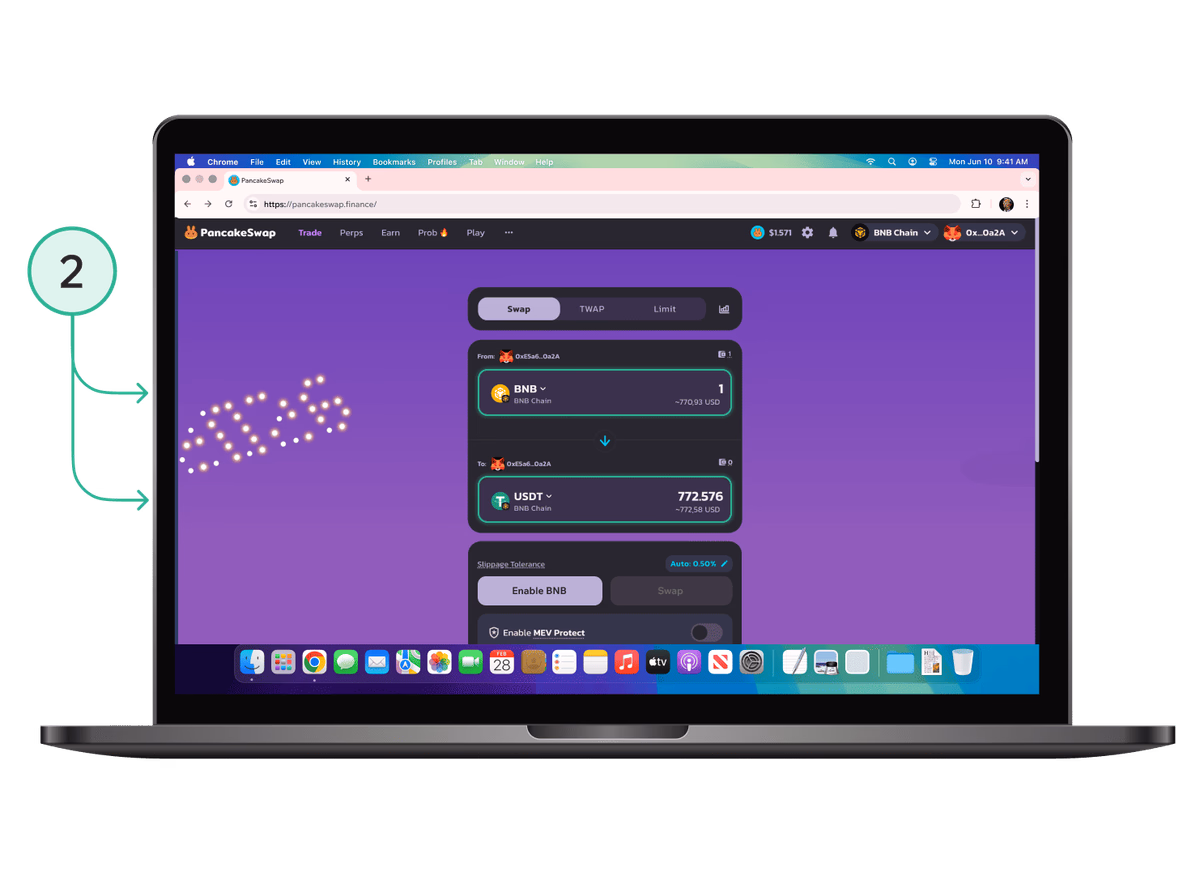 PancakeSwap: курс обмена и расчёт суммы при свопе