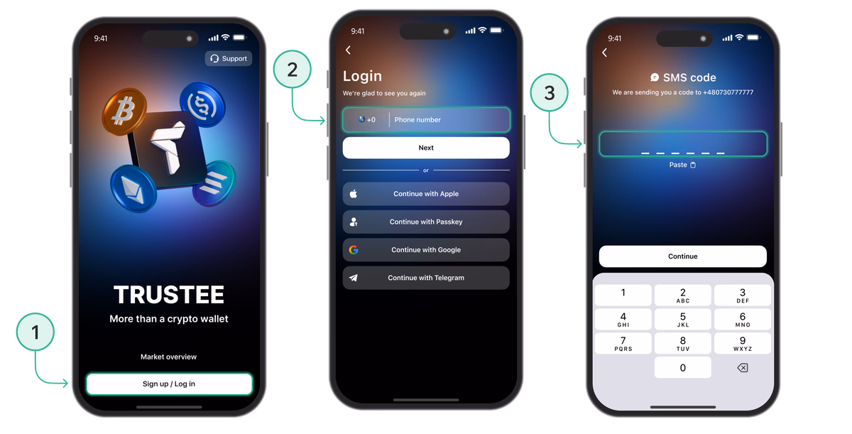 Register a crypto wallet and card to buy domains with cryptocurrency