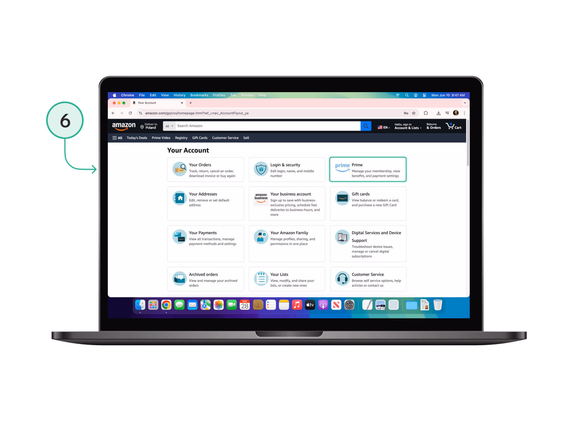 Subscribe to Amazon Prime and pay with cryptocurrency using Trustee Plus — step 1