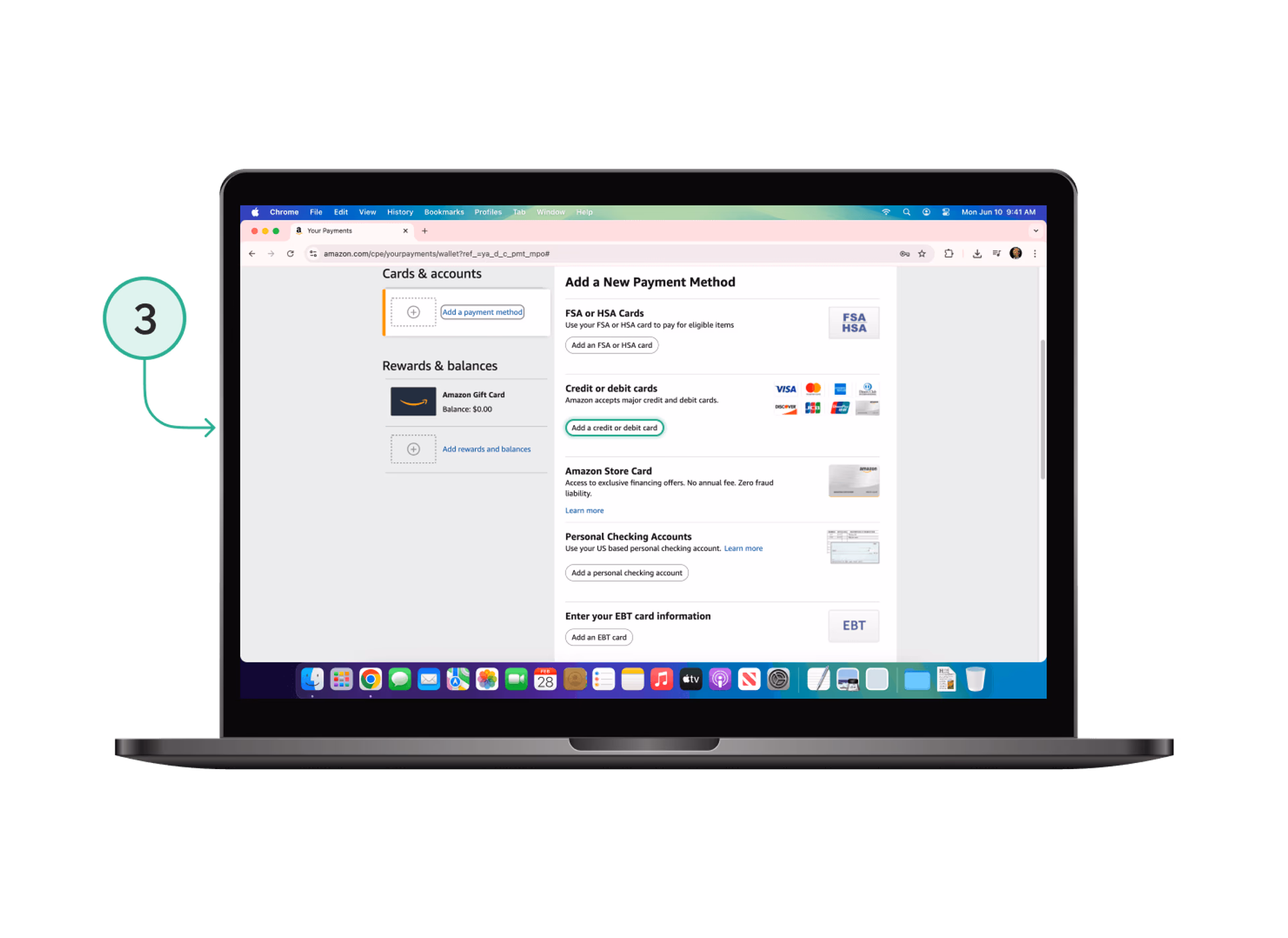 Enter card details to pay for Amazon Prime with Bitcoin via Trustee Plus — step 2