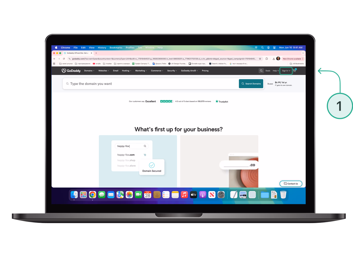 GoDaddy domain purchase: pay with crypto using a virtual card