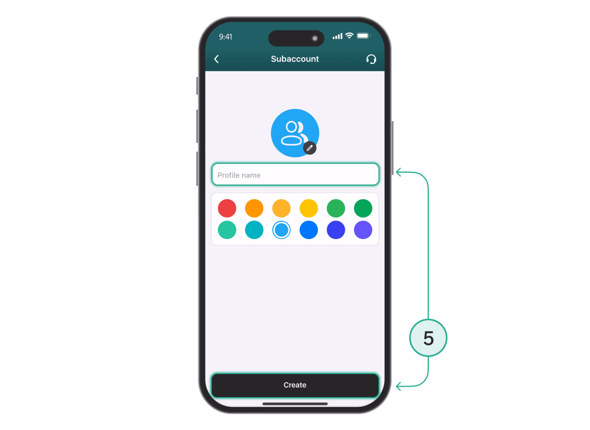 How to Create Sub Account En Step 3