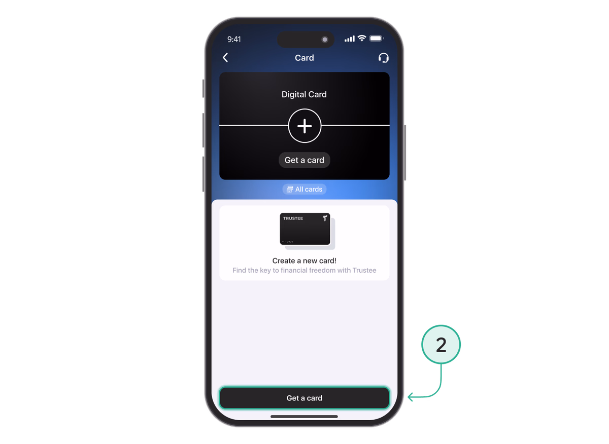 how to issue a crypto card in the app