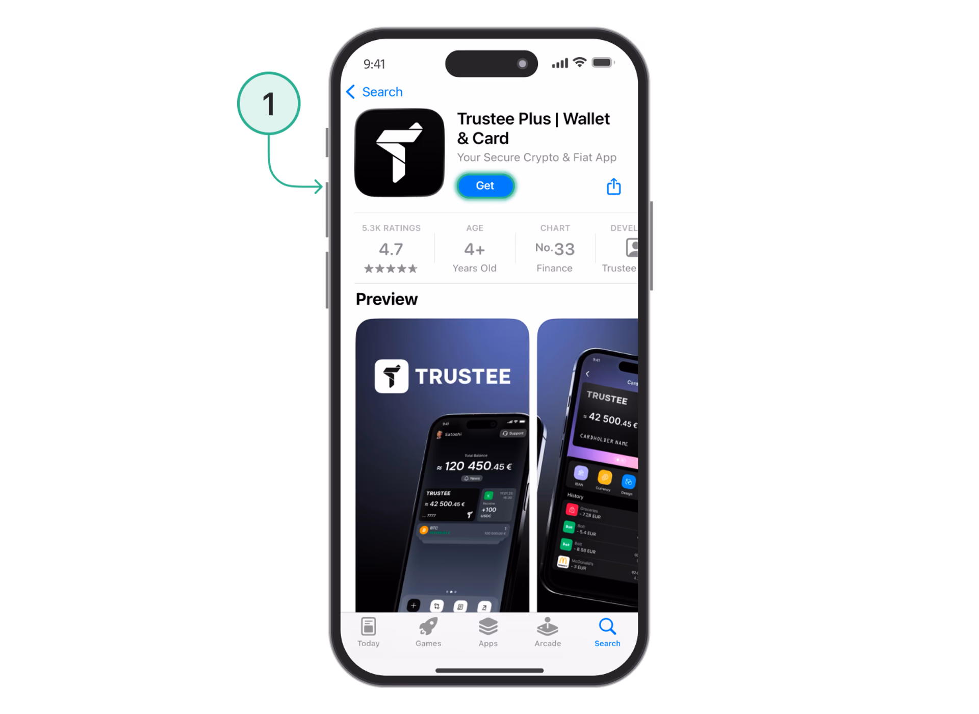 Trustee Plus registration to pay for Glovo with cryptocurrency