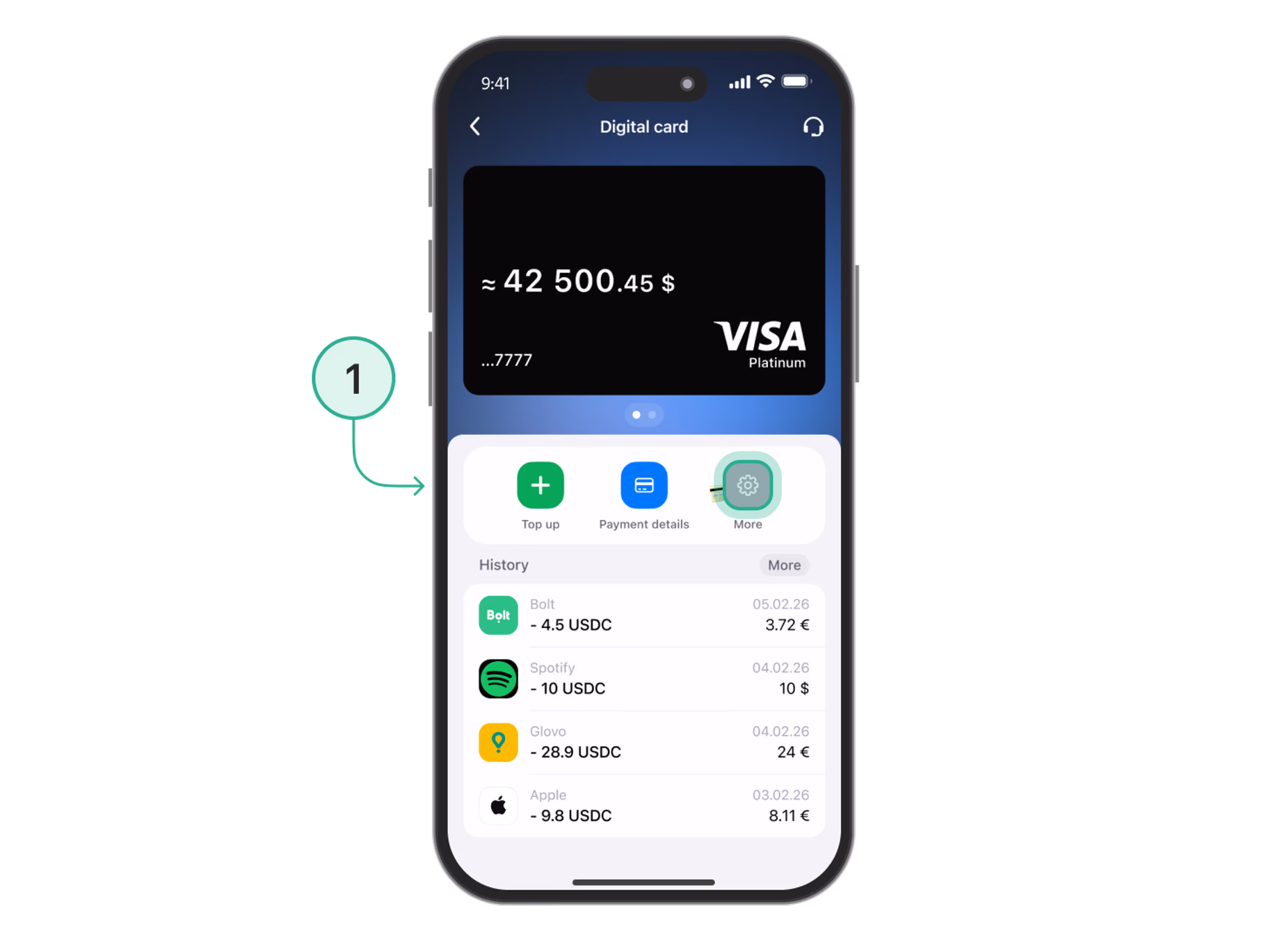 add crypto card to Apple Pay step 1